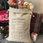 Personalised JUTE SANTA SACK (Francesca Design)